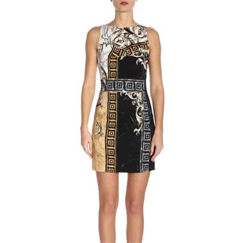 versace black and white strip|Versace dresses for women.